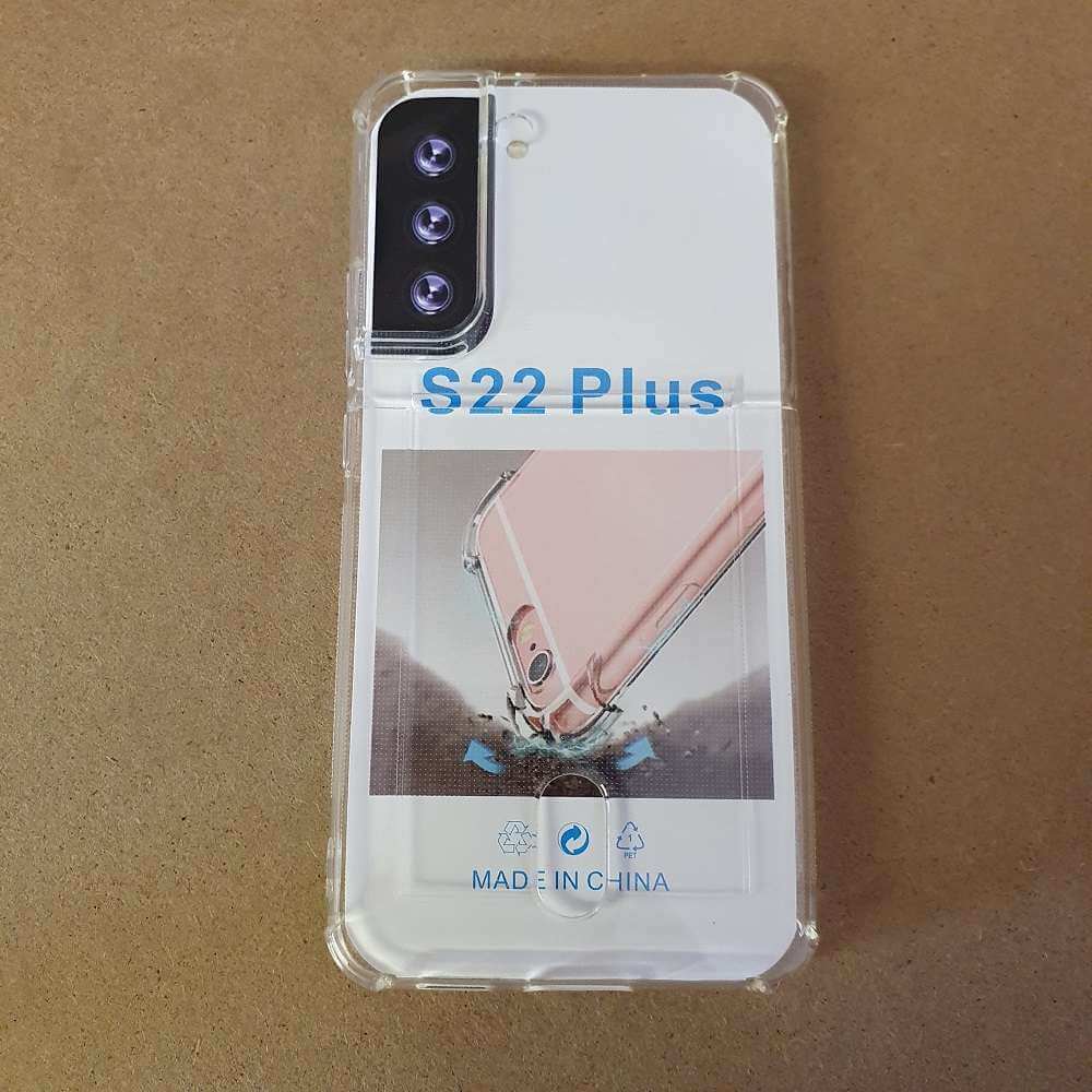 Soft TPU Clear Case With Card Slot - For Samsung S22+ - mosaccessories