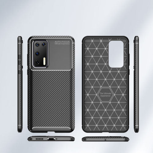 Carbon Fibre TPU Black Case - For Huawei P40 - mosaccessories