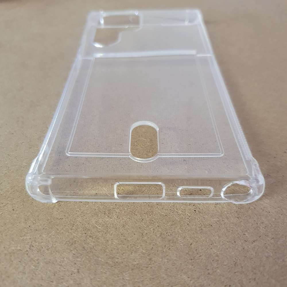 Soft TPU Clear Case With Card Slot - For Samsung S22 Ultra - mosaccessories