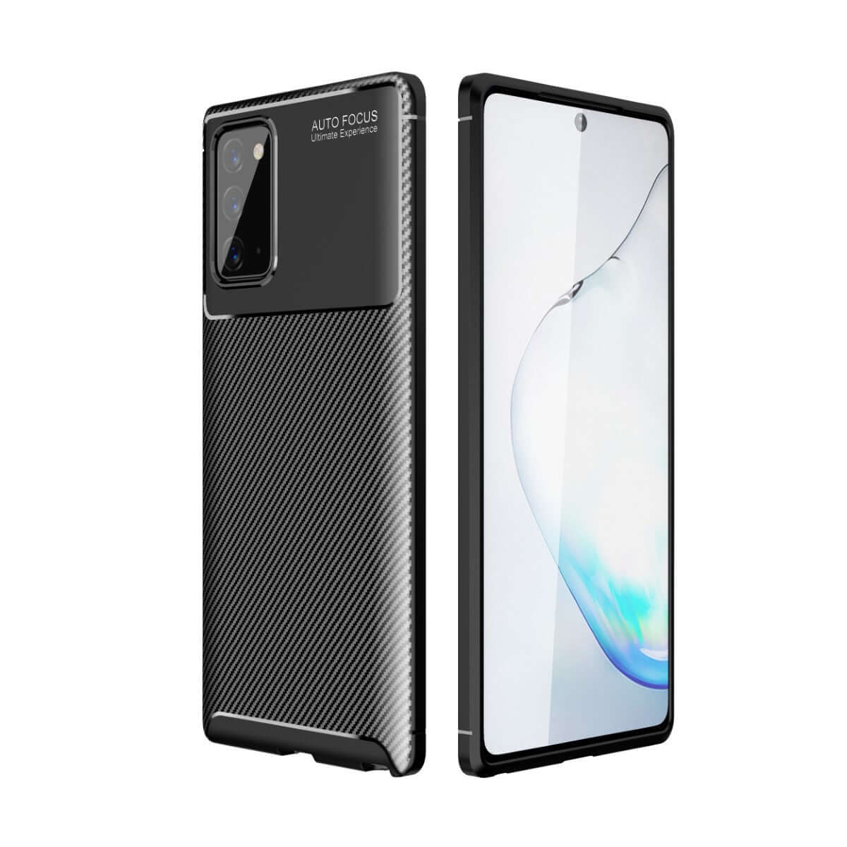 Carbon Fibre TPU Black Case - For Samsung Galaxy Note 20 - mosaccessories
