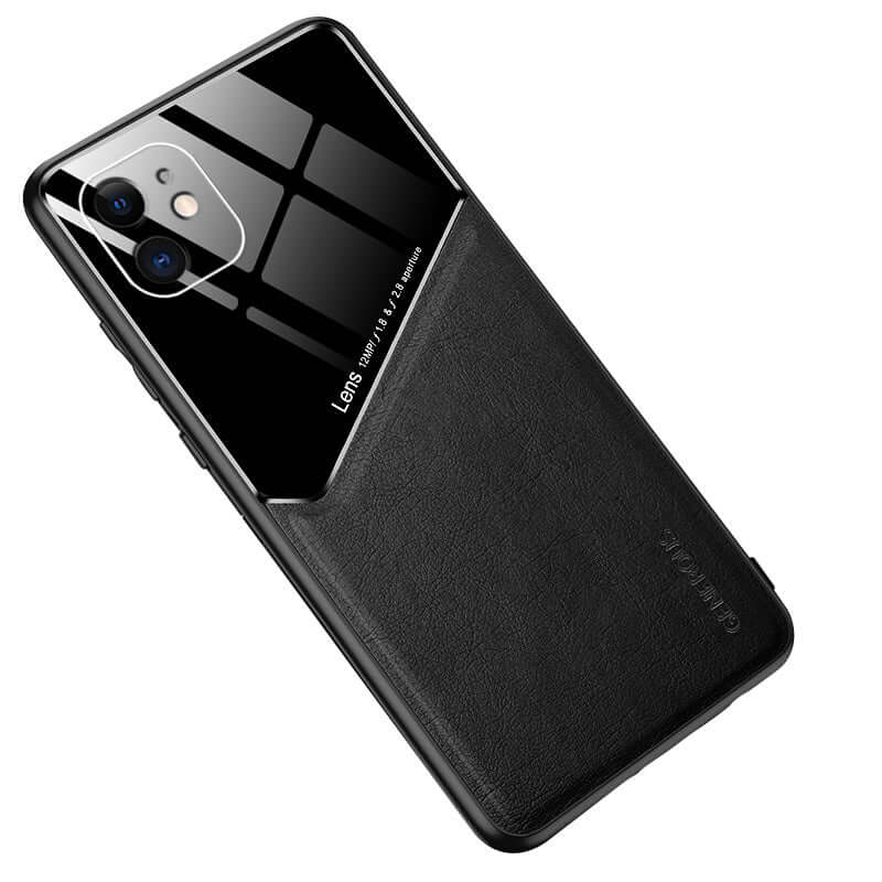 Acrylic + PU Leather Black Case - For iPhone 11 - mosaccessories