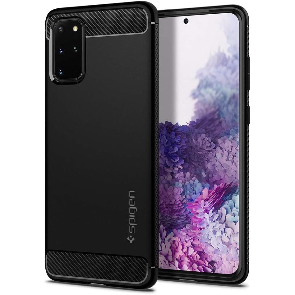 Spigen Rugged Armor Matte Black Case - For Samsung Galaxy S20+