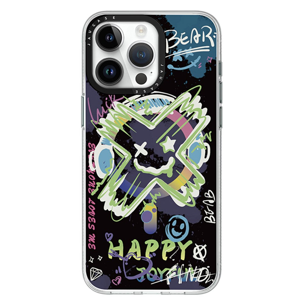 Jaucase Graffiti Pattern PC+TPU MagSafe Phone Case - For iPhone 14 Pro Max