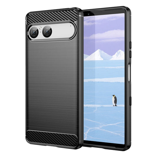 Carbon Fiber Texture Brushed Case - For Sony Xperia 10 VII