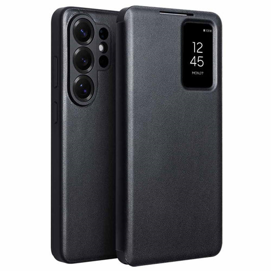 Qialino View Window Genuine Cow Leather Wallet Case - For Samsung Galaxy S26 Ultra