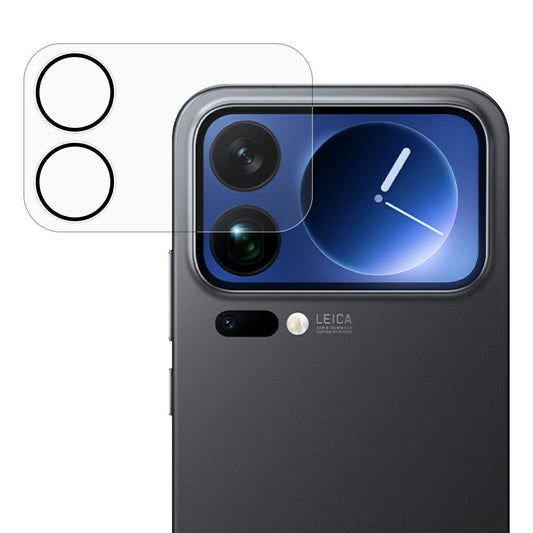 Full Coverage Camera Lens Protector Black Circle Design HD Clear Tempered Glass Lens Film - For Xiaomi 17 Pro Max