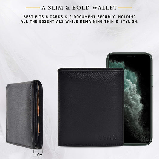 Mens Leather Wallet 4 Credit Card Slot - Mos Accessories