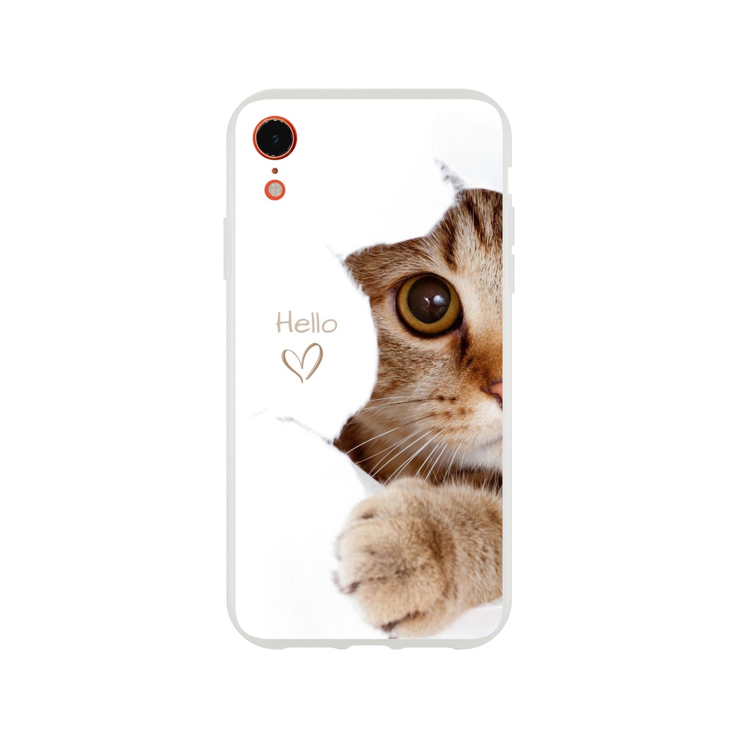 Hello Kitten Flexi Case Cover - For iPhone 14 / 13 / 12 / 11 / X / 8 / 7 Series