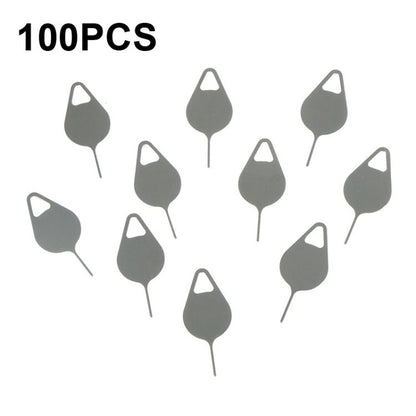 100 PCS Universal Thickened and Hardened Steel Phone Sim Card Removal Eject Pins Tools - Mos Accessories