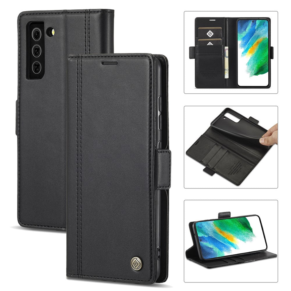 LC.IMEEKE Flip Premium PU Leather Multi-Function Magnetic Suction Stand Phone Case - For Samsung Galaxy S21+