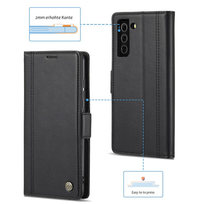 LC.IMEEKE Flip Premium PU Leather Multi-Function Magnetic Suction Stand Phone Case - For Samsung Galaxy S21+