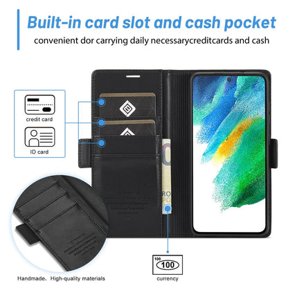 LC.IMEEKE Flip Premium PU Leather Multi-Function Magnetic Suction Stand Phone Case - For Samsung Galaxy S21+