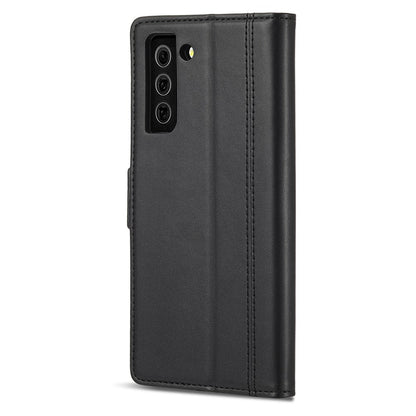 LC.IMEEKE Flip Premium PU Leather Multi-Function Magnetic Suction Stand Phone Case - For Samsung Galaxy S21+