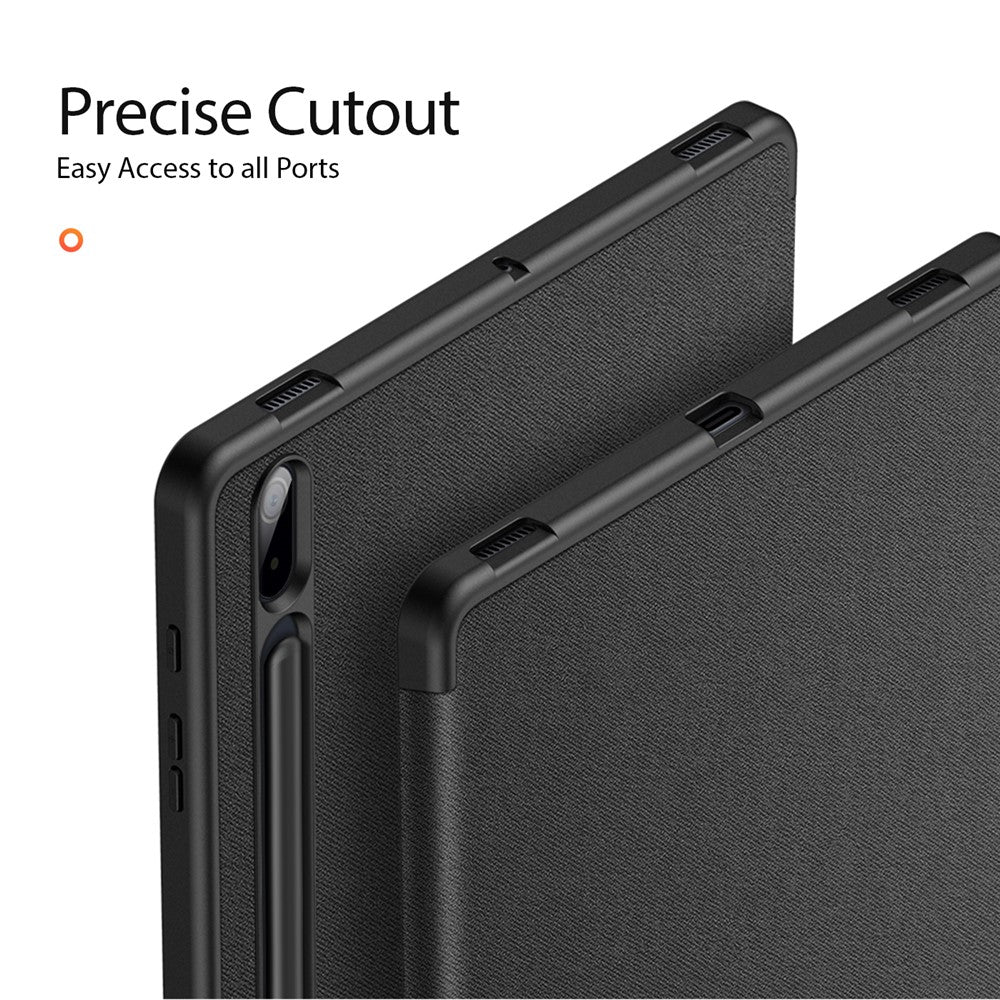 Dux Ducis Domo Series Tri-fold Stand PU Leather + TPU Tablet Case Cover with Pen Slot - For Samsung Galaxy Tab S7+ / S8+ / S7 FE
