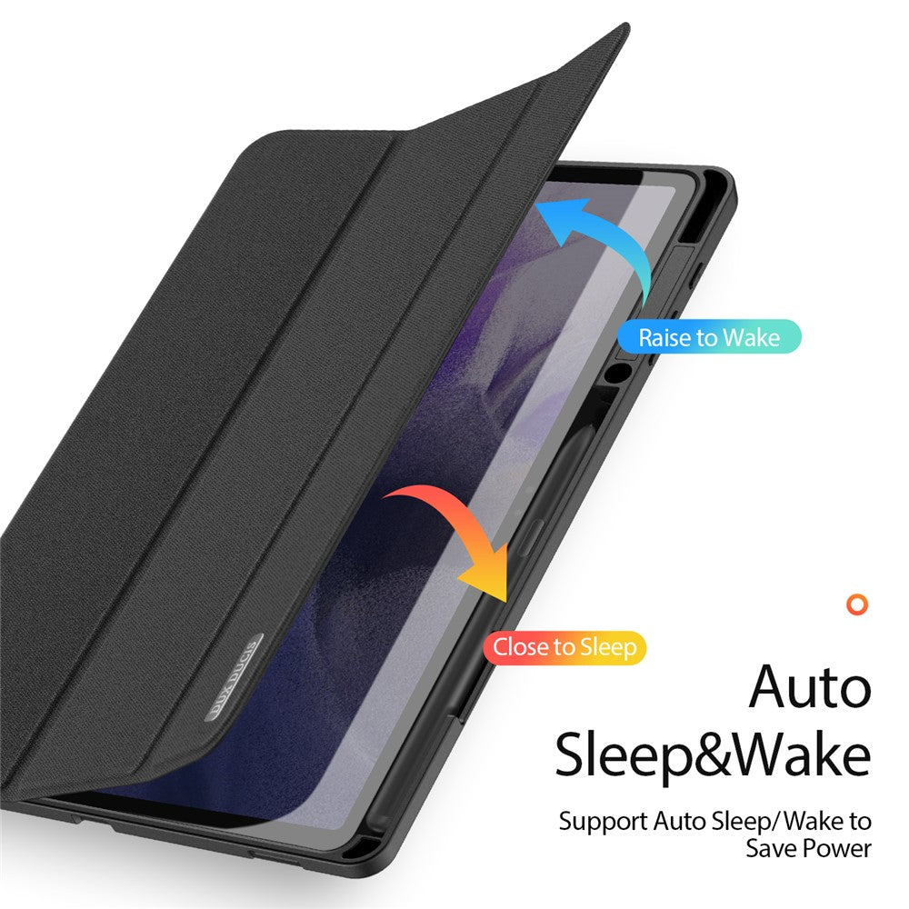 Dux Ducis Domo Series Tri-fold Stand PU Leather + TPU Tablet Case Cover with Pen Slot - For Samsung Galaxy Tab S7+ / S8+ / S7 FE