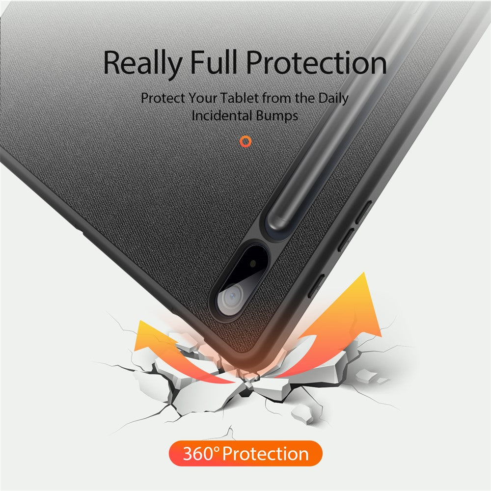 Dux Ducis Domo Series Tri-fold Stand PU Leather + TPU Tablet Case Cover with Pen Slot - For Samsung Galaxy Tab S7+ / S8+ / S7 FE