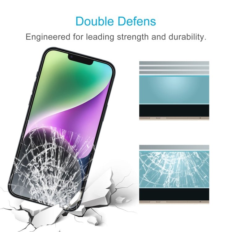10pcs 0.26mm 9H 2.5D High Aluminium Tempered Glass Screen Protectors - For iPhone 15 / 15 Pro - Mos Accessories
