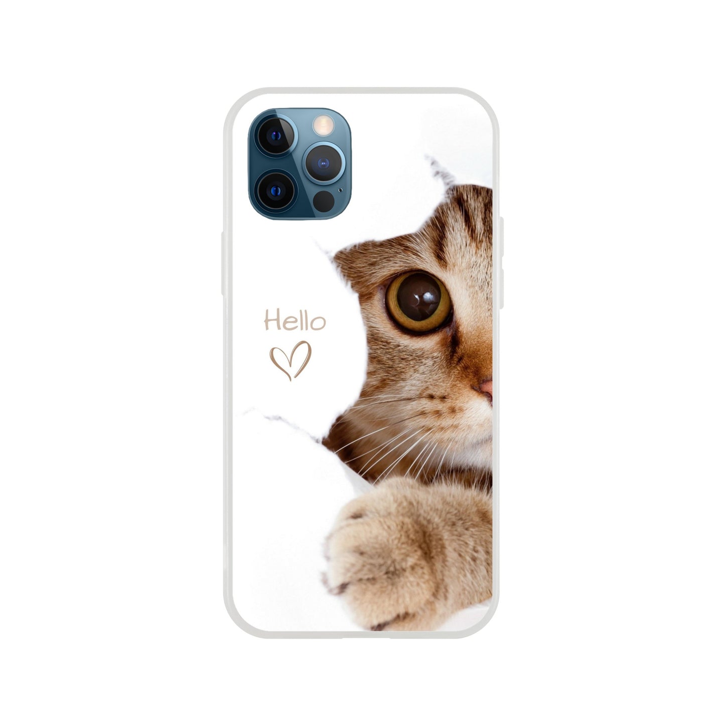 Hello Kitten Flexi Case Cover - For iPhone 14 / 13 / 12 / 11 / X / 8 / 7 Series