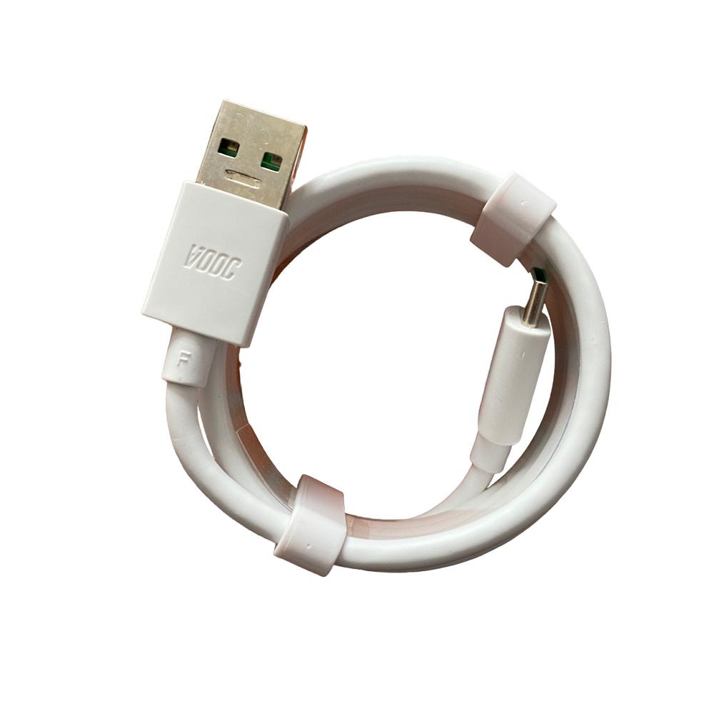Oppo DL129 Vooc USB-A to USB-C Cable 1m - White - mosaccessories