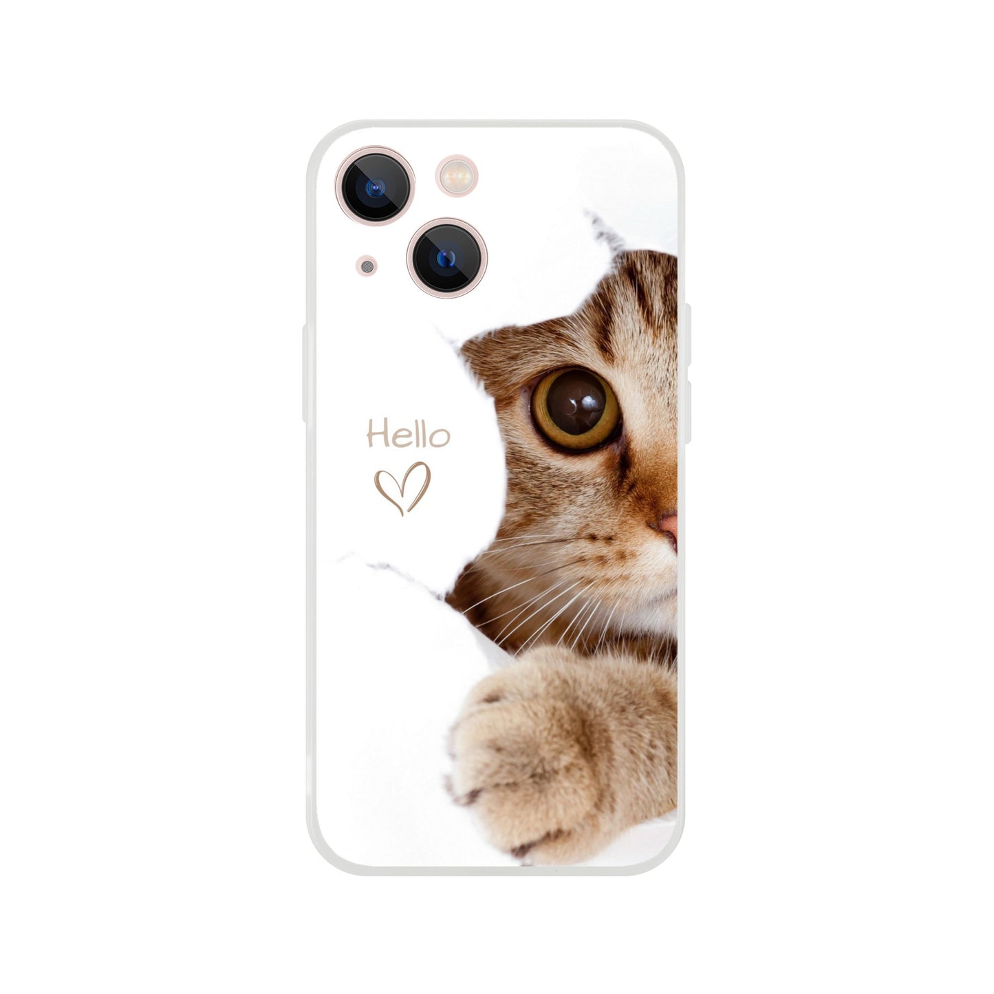 Hello Kitten Flexi Case Cover - For iPhone 14 / 13 / 12 / 11 / X / 8 / 7 Series