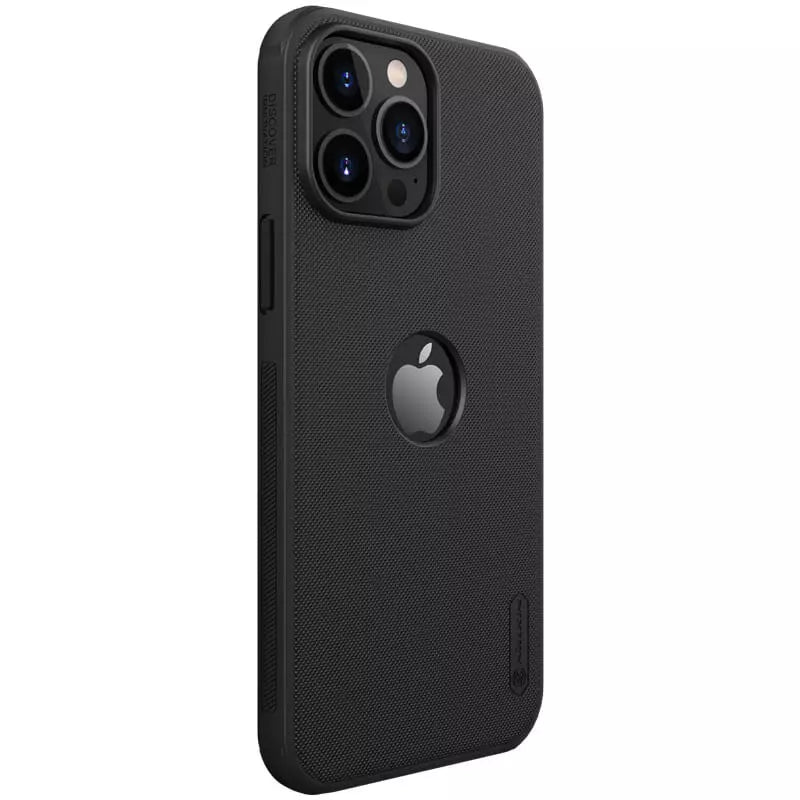 Nillkin Super Frosted Shield Pro Black Case (Logo Cutout) - For iPhone 13 Pro Max - mosaccessories