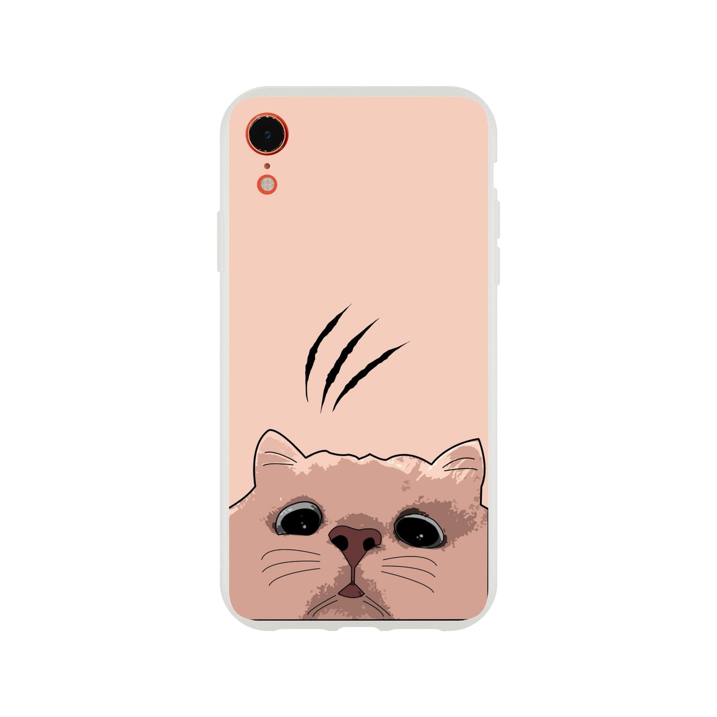 Cat Staring Up Flexi Case Cover - For iPhone 14 / 13 / 12 / 11 / X / 8 / 7 Series