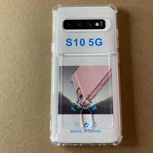 Soft TPU Clear Case With Card Slot - For Samsung S10 5G at MosAccessories.co.uk
