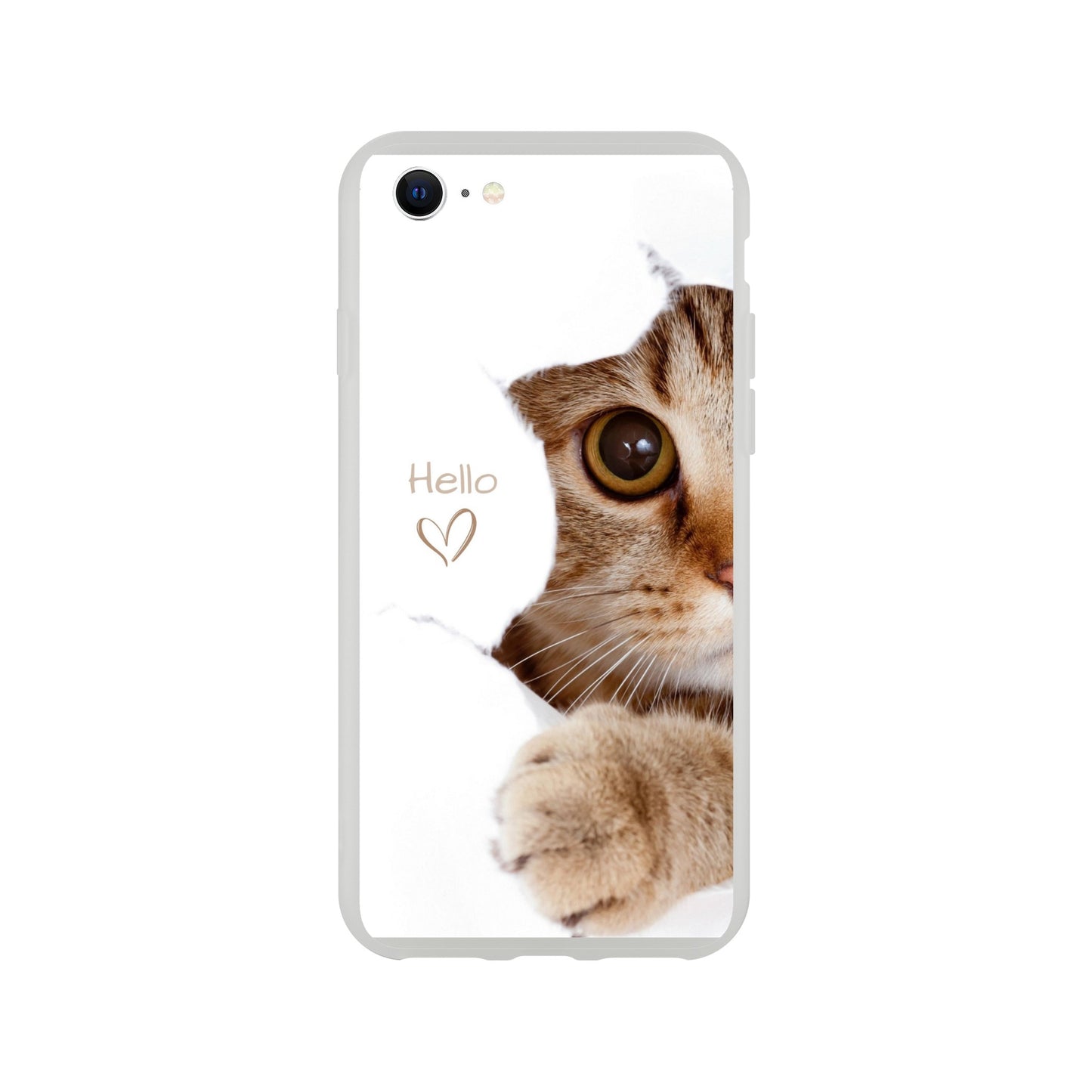 Hello Kitten Flexi Case Cover - For iPhone 14 / 13 / 12 / 11 / X / 8 / 7 Series