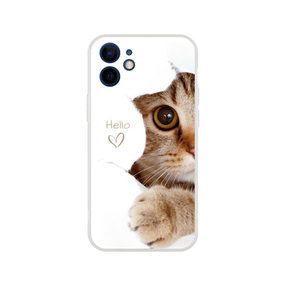 Hello Kitten Flexi Case Cover - For iPhone 14 / 13 / 12 / 11 / X / 8 / 7 Series