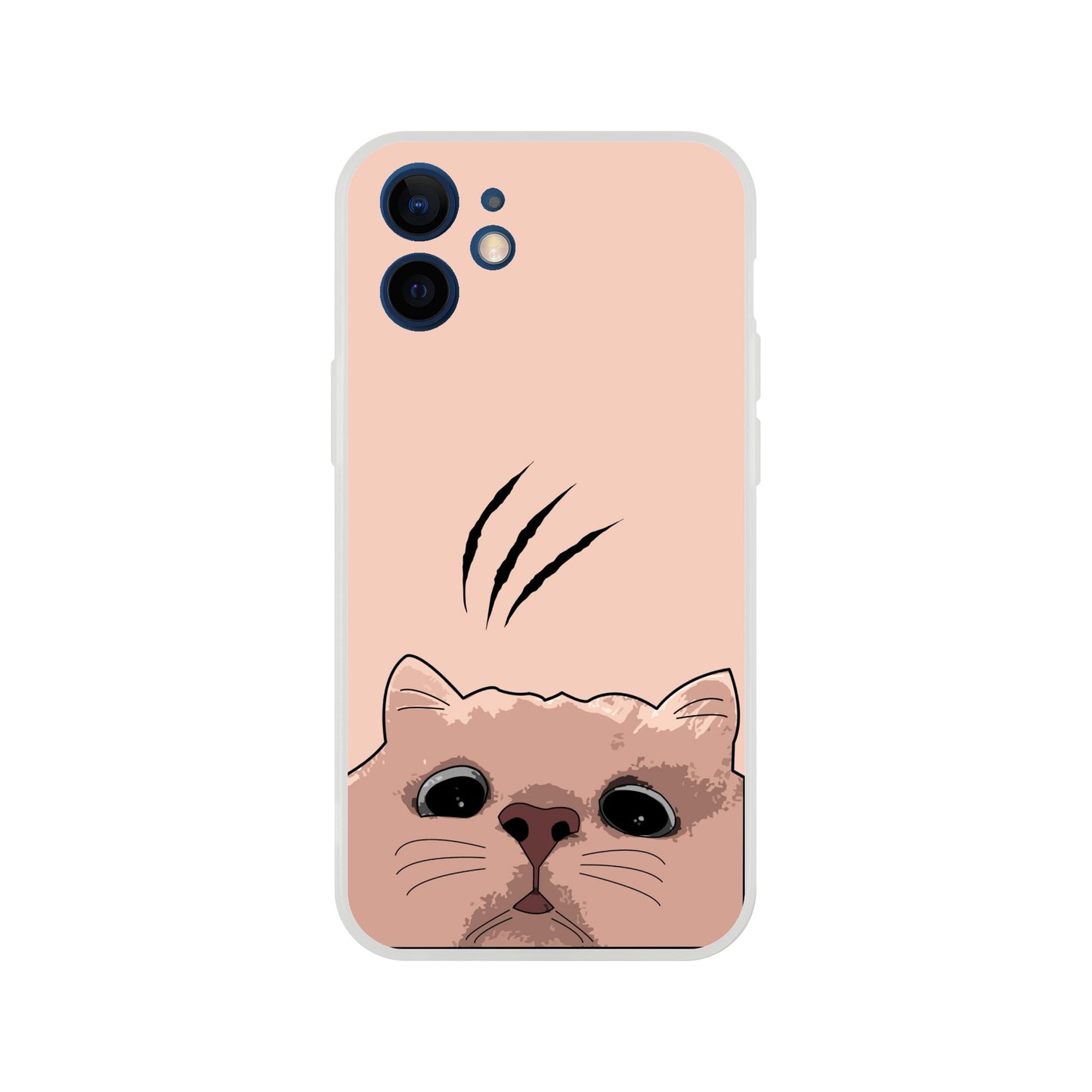 Cat Staring Up Flexi Case Cover - For iPhone 14 / 13 / 12 / 11 / X / 8 / 7 Series