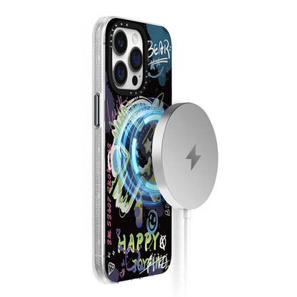 Jaucase Graffiti Pattern PC+TPU MagSafe Phone Case - For iPhone 14 Pro Max