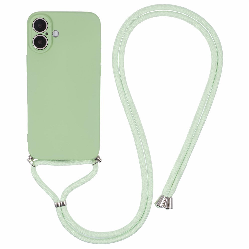 TPU Crossbody Phone Case with Necklace Cord Strap - For iPhone 16