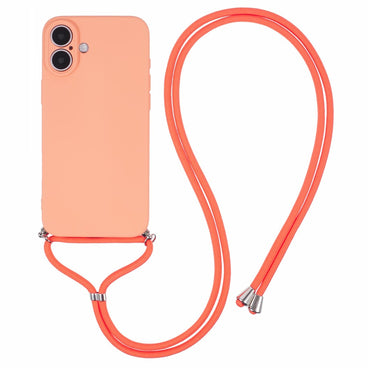 TPU Crossbody Phone Case with Necklace Cord Strap - For iPhone 16