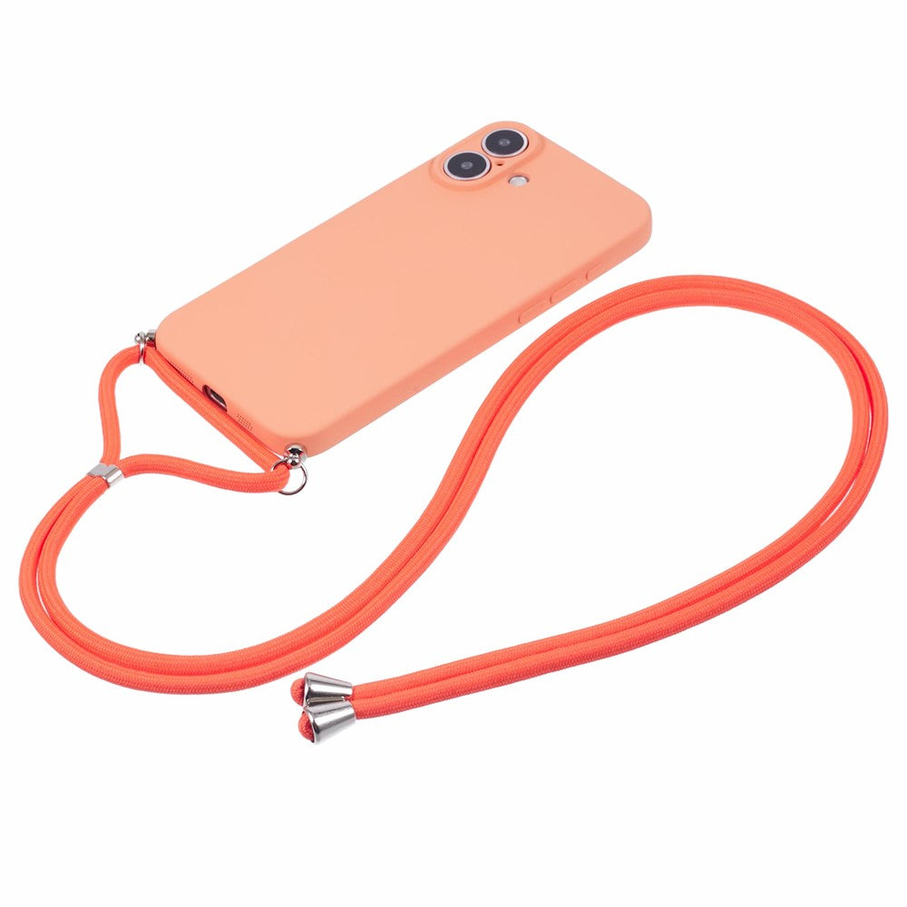 TPU Crossbody Phone Case with Necklace Cord Strap - For iPhone 16