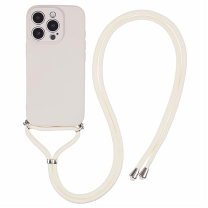 Crossbody Case Flexible TPU Fiber Lining Anti-Shock Phone Cover - For iPhone 16 Pro