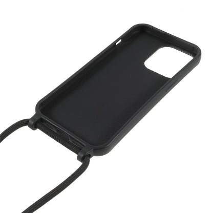 Crossbody Case Soft TPU Phone Cover with Adjustable Lanyard - For iPhone 16 Pro