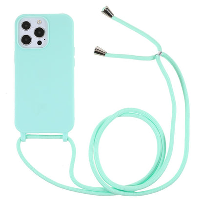 Crossbody Case Soft TPU Phone Cover with Adjustable Lanyard - For iPhone 16 Pro