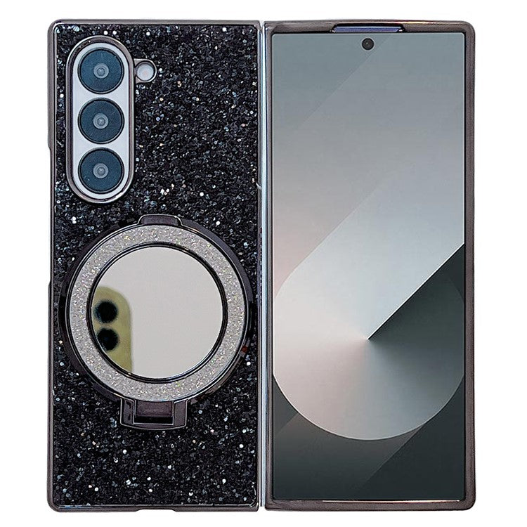 TPU+PC Kickstand Case Compatible with MagSafe Phone Cover with Mirror - For Samsung Galaxy Z Fold6