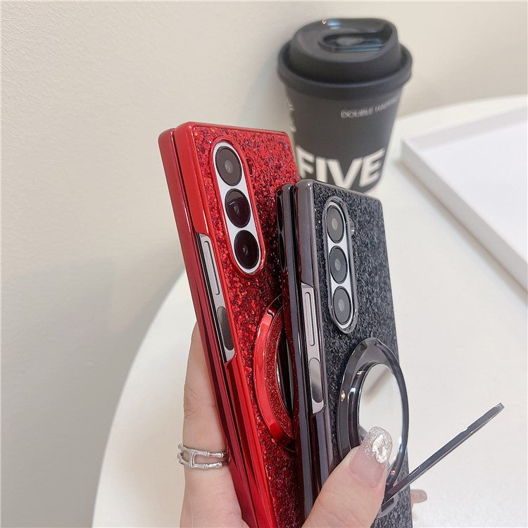 TPU+PC Kickstand Case Compatible with MagSafe Phone Cover with Mirror - For Samsung Galaxy Z Fold6