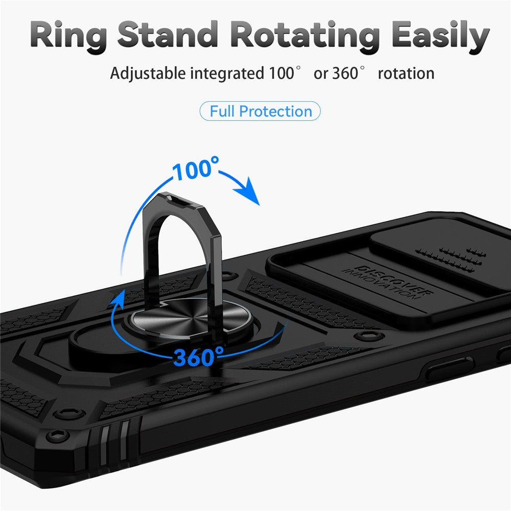 PC + TPU Metal Ring Kickstand Case - For Samsung Galaxy S10