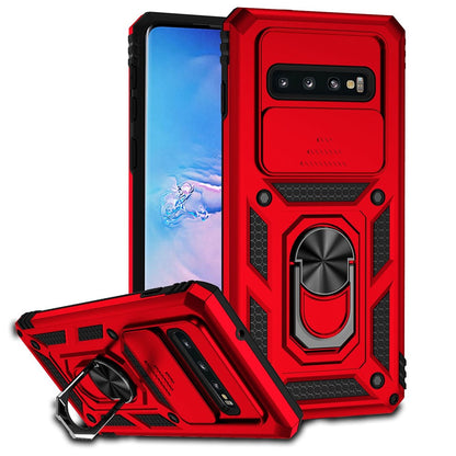 PC + TPU Metal Ring Kickstand Case - For Samsung Galaxy S10