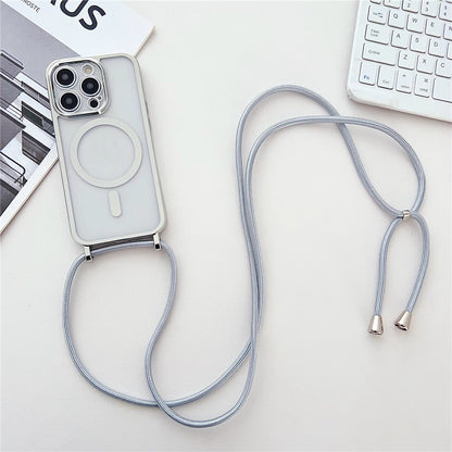 Electroplating TPU Case Compatible with MagSafe with Long Lanyard - For iPhone 16 Pro