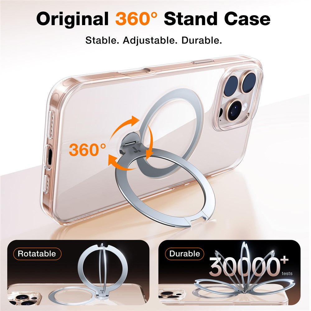 TORRAS Ostand Q3 Spin Series Case Compatible with MagSafe PC+TPU Case - For iPhone 16 Pro