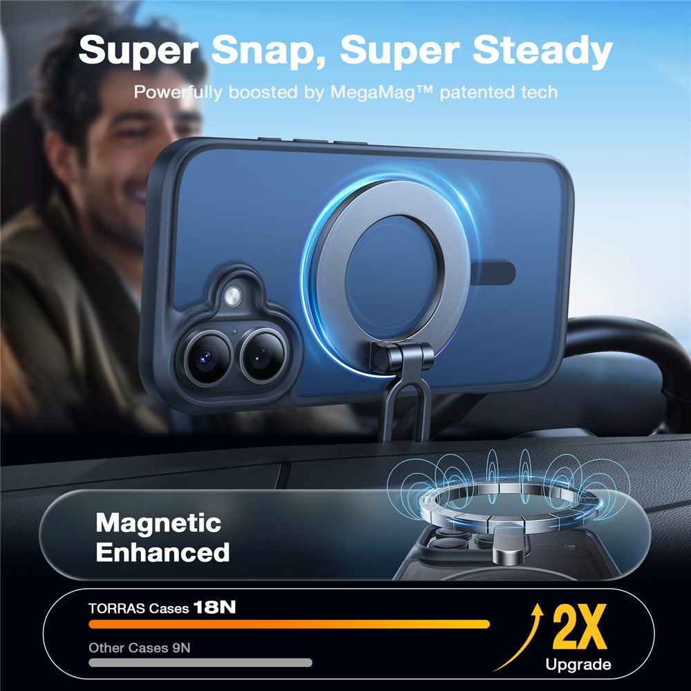 TORRAS Guardian-Mag Series Case Compatible with MagSafe PC+TPU Phone Cover - For iPhone 16 Plus