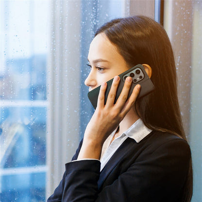 Dux Ducis Hivo Series Split Leather Wallet Stand Flip Case (Non-magnetic) - For Samsung Galaxy S25 Ultra