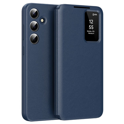 View Window PU Leather Wallet Case - For Samsung Galaxy S25