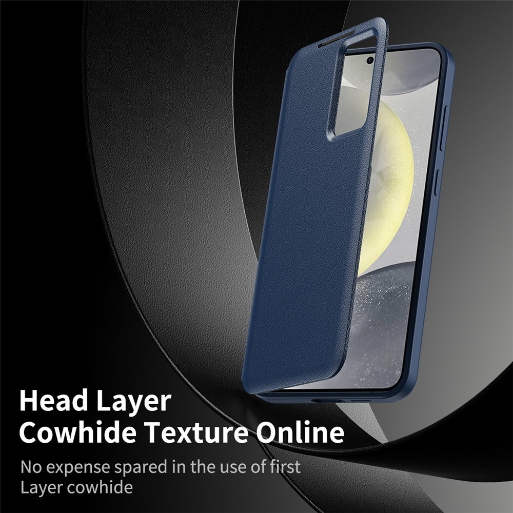 View Window PU Leather Wallet Case - For Samsung Galaxy S25