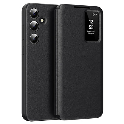 View Window PU Leather Wallet Case - For Samsung Galaxy S25