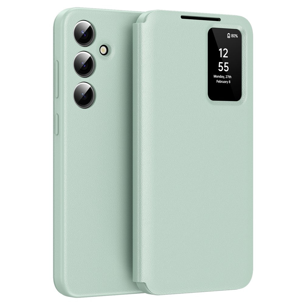 View Window PU Leather Wallet Case - For Samsung Galaxy S25