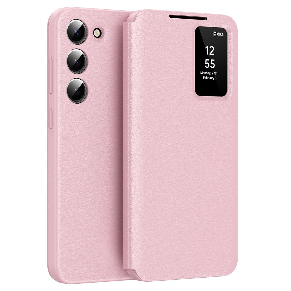 View Window PU Leather Wallet Case - For Samsung Galaxy S23